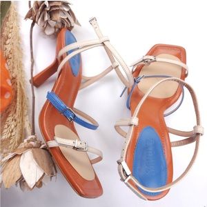 SCHUTZ Multicolored Strappy Sandal Heels Sz 9.5 B